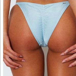 Fox swim blue ribbed bottoms-white fox boutique.